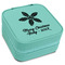 Christmas Holly Travel Jewelry Boxes - Leatherette - Teal - Angled View