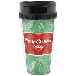 Christmas Holly Acrylic Travel Mug without Handle (Personalized)