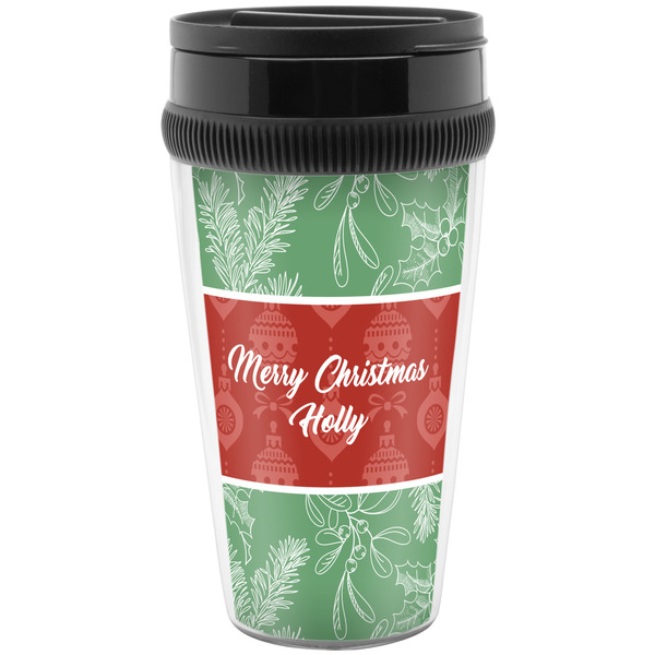 Custom Christmas Holly Acrylic Travel Mug without Handle (Personalized)