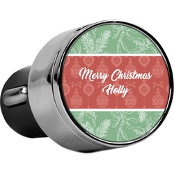 Christmas Holly USB Car Charger (Personalized)