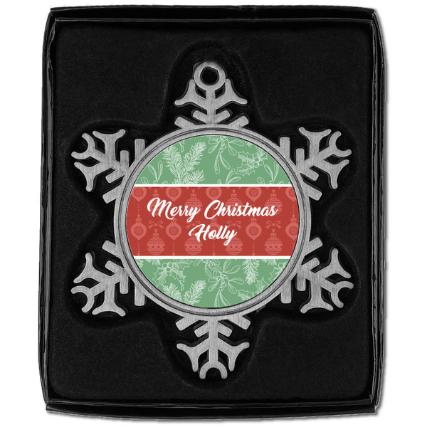 Christmas Holly Vintage Snowflake - In box