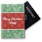 Christmas Holly Vinyl Passport Holder - Front