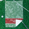 Christmas Holly Waffle Weave Golf Towel - In Context