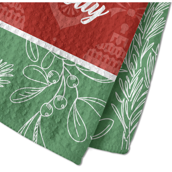 Christmas Holly Waffle Weave Towel - Closeup of Material Image