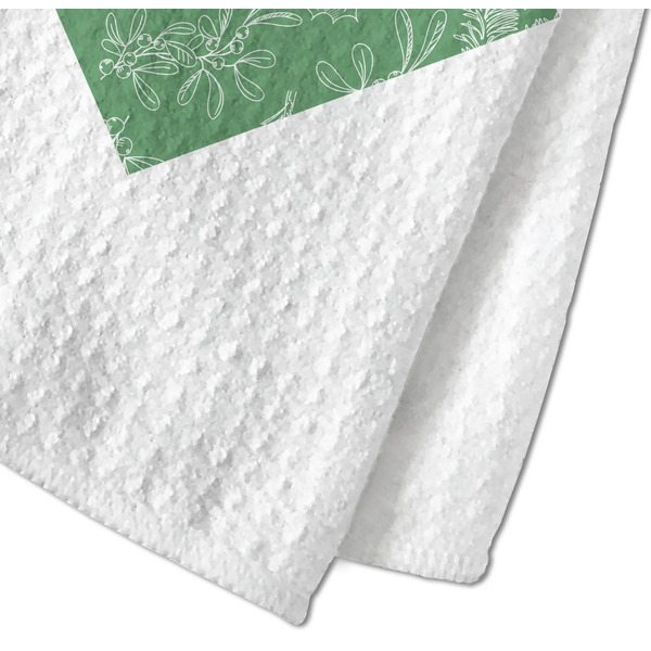 Christmas Holly Waffle Weave Towel - Closeup of Material Image