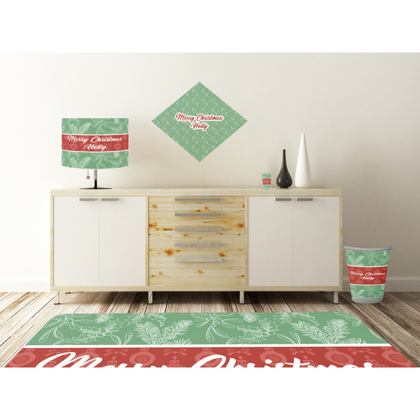 Christmas Holly Wall Graphic Decal Wooden Desk
