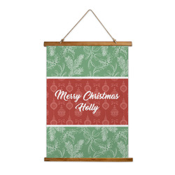Christmas Holly Wall Hanging Tapestry (Personalized)