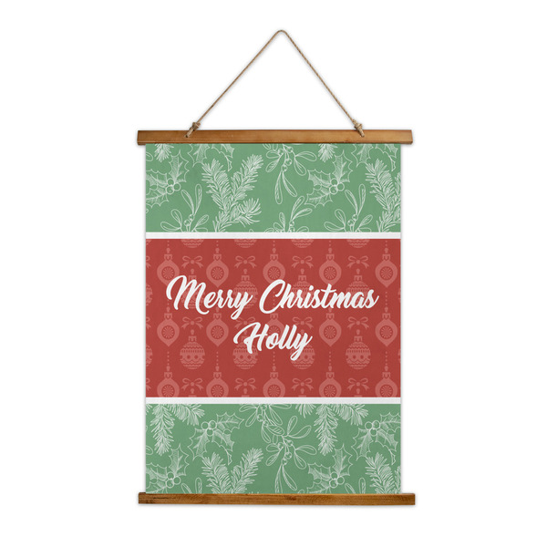 Custom Christmas Holly Wall Hanging Tapestry (Personalized)
