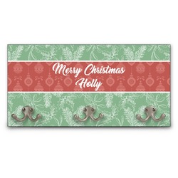 Christmas Holly Wall Mounted Coat Rack (Personalized)