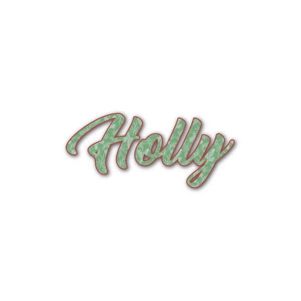 Custom Christmas Holly Name/Text Decal - Custom Sizes (Personalized)