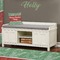 Christmas Holly Wall Name Decal Above Storage bench