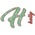 Christmas Holly Name & Initial Decal - Custom Sized (Personalized)