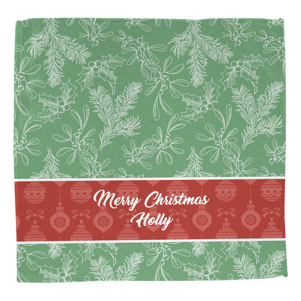 Christmas Holly Washcloth - Front - No Soap