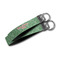 Christmas Holly Webbing Keychain FOBs - Size Comparison