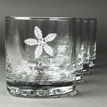 Christmas Holly Whiskey Glasses (Set of 4) (Personalized)