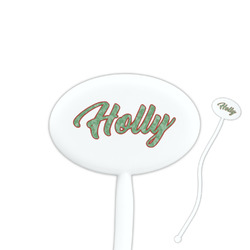 Christmas Holly Oval Stir Sticks (Personalized)