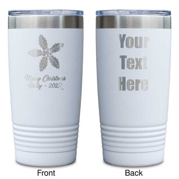 Christmas Holly White Polar Camel Tumbler - 20oz - Double Sided - Approval