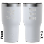 Christmas Holly RTIC Tumbler - White - Engraved Front & Back (Personalized)