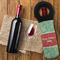 Christmas Holly Wine Tote Bag - FLATLAY