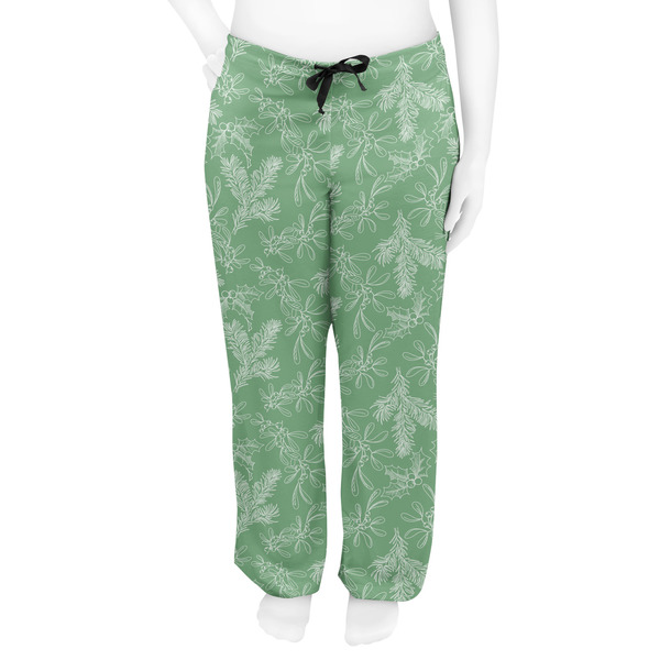 Christmas Holly Women's Pj on model - Front