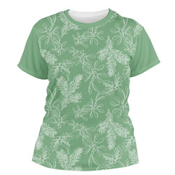 Christmas Holly Women's Crew T-Shirt (Personalized)