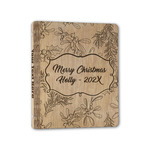 Christmas Holly Wood 3-Ring Binder - 1" Half-Letter Size (Personalized)