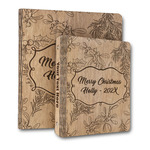 Christmas Holly Wood 3-Ring Binder (Personalized)