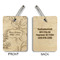 Christmas Holly Wood Luggage Tags - Rectangle - Approval