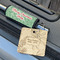 Christmas Holly Wood Luggage Tags - Square - Lifestyle
