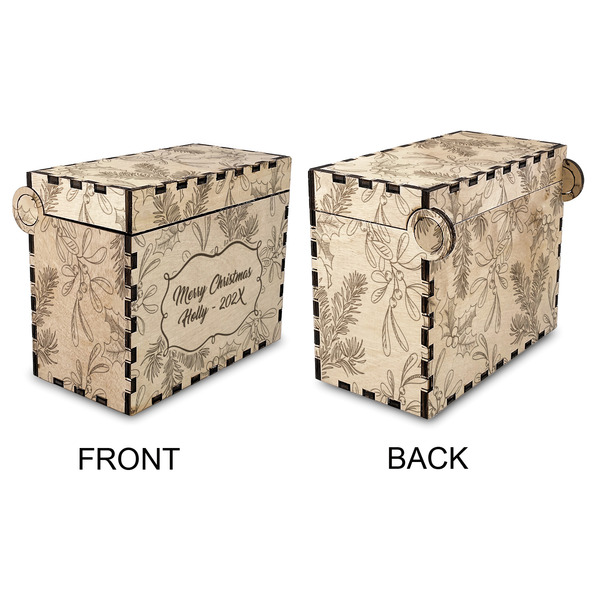 Christmas Holly Wood Recipe Box - Approval