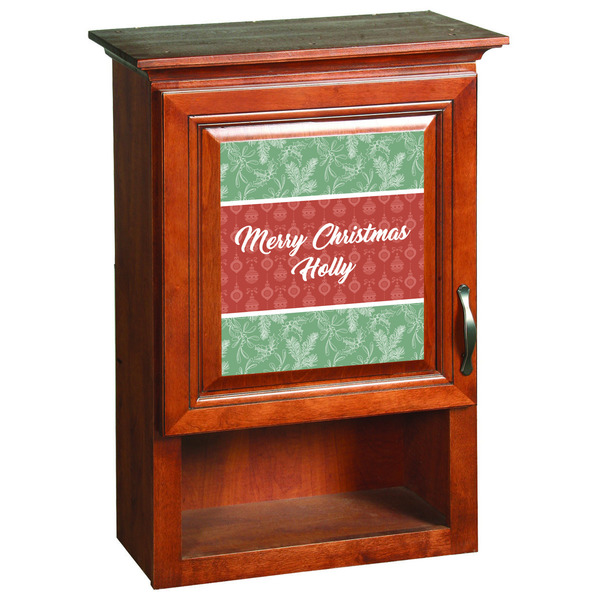 Christmas Holly Wooden Cabinet Decal (Medium)