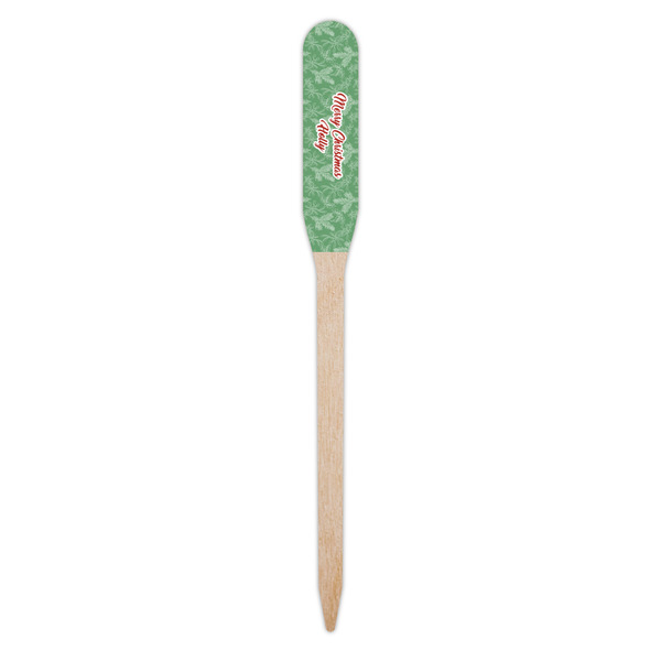 Christmas Holly Wooden Food Pick - Paddle - Single Pick