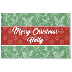 Christmas Holly Woven Mat (Personalized)