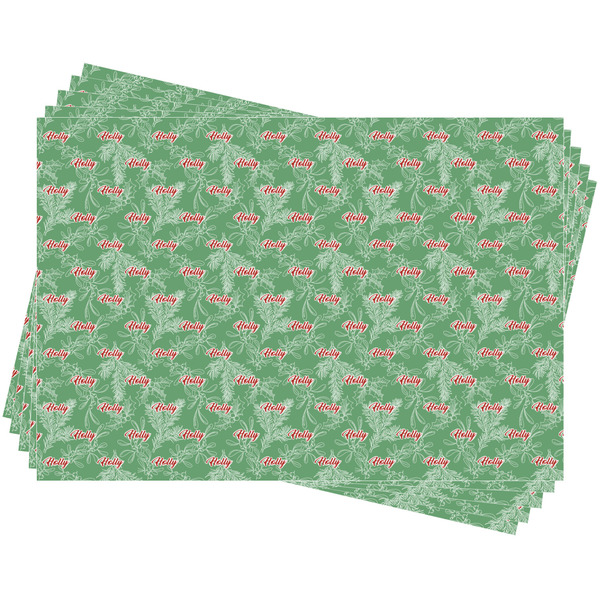 Christmas Holly Wrapping Paper - 5 Sheets Approval