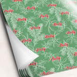 Christmas Holly Wrapping Paper Sheets - Single-Sided - 20" x 28" (Personalized)