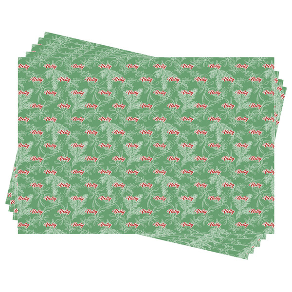 Christmas Holly Wrapping Paper - Front & Back - Sheets Approval
