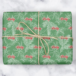 Christmas Holly Wrapping Paper (Personalized)