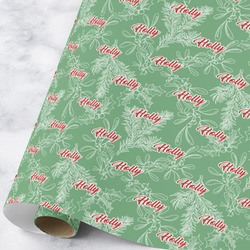 Christmas Holly Wrapping Paper Roll - Large (Personalized)