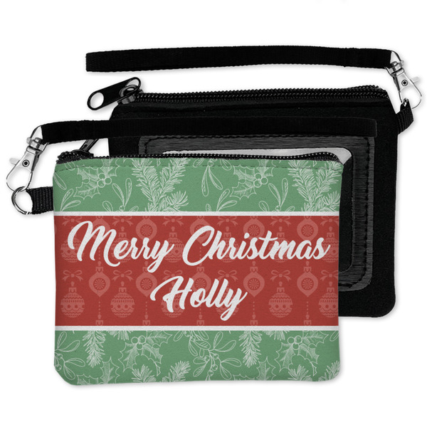 Christmas Holly Wristlet ID Cases - MAIN