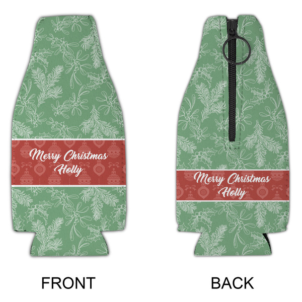 Christmas Holly Zipper Bottle Cooler - APPROVAL