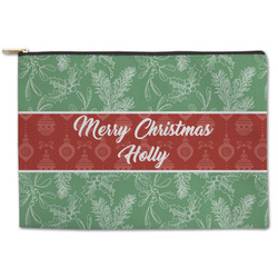 Christmas Holly Zipper Pouch (Personalized)