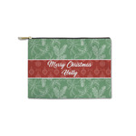 Christmas Holly Zipper Pouch - Small - 8.5"x6" (Personalized)