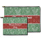Christmas Holly Zippered Pouches - Size Comparison