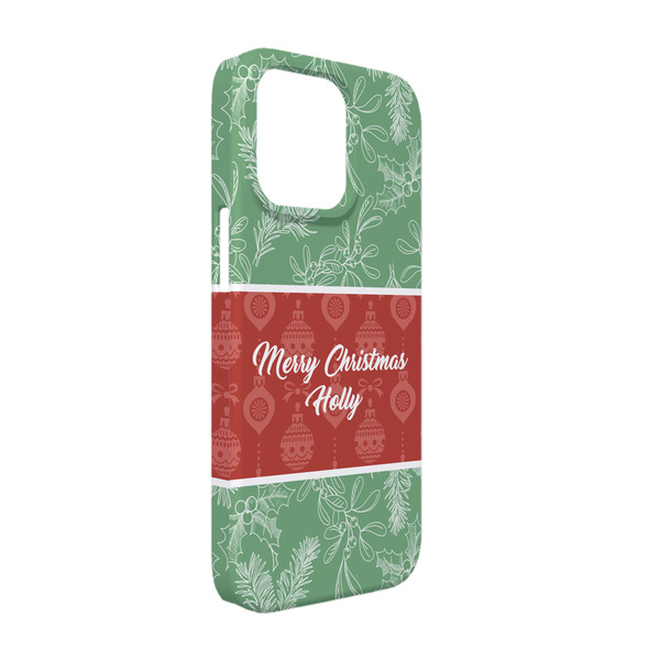 Custom Christmas Holly iPhone Case - Plastic - iPhone 13 (Personalized)