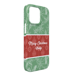 Christmas Holly iPhone Case - Plastic - iPhone 13 Pro Max (Personalized)