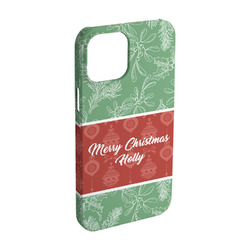 Christmas Holly iPhone Case - Plastic - iPhone 15 (Personalized)