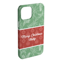 Christmas Holly iPhone Case - Plastic - iPhone 15 Plus (Personalized)