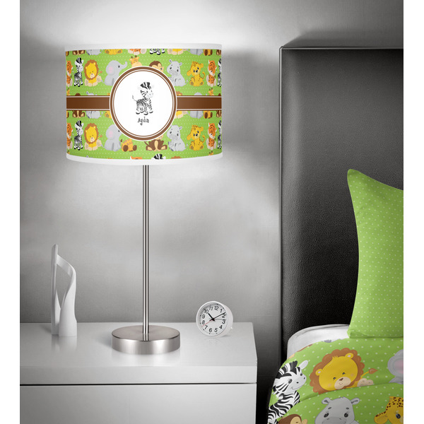 Safari 13 inch drum lamp shade - in room