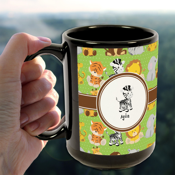 Safari 15oz. Black Mug - LIFESTYLE