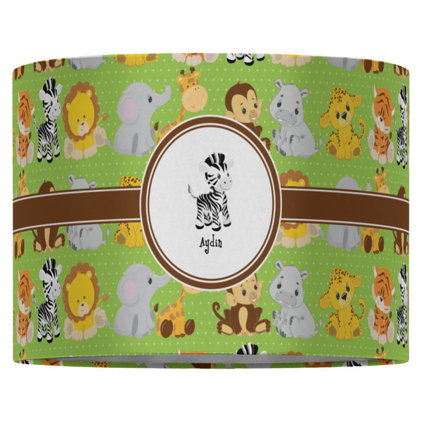 Safari 16" Drum Lampshade - FRONT (Fabric)